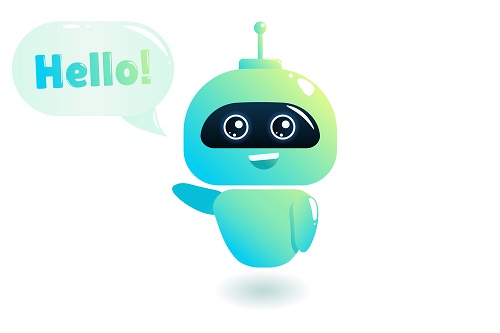 Cute bot says hello.